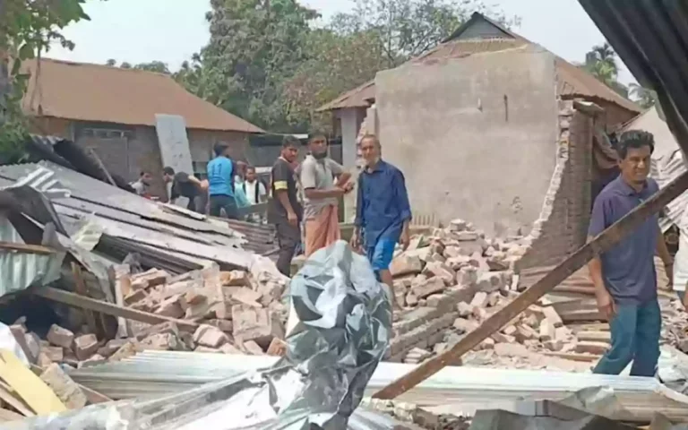 Rising Cumilla -Elderly man dies after hotel wall collapses in Comilla's Debidwar