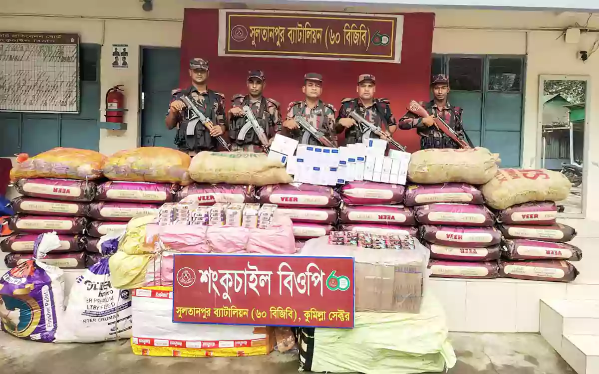 Rising Cumilla - Indian goods worth nearly Tk 20 million seized at Comilla-Brahmanbaria border