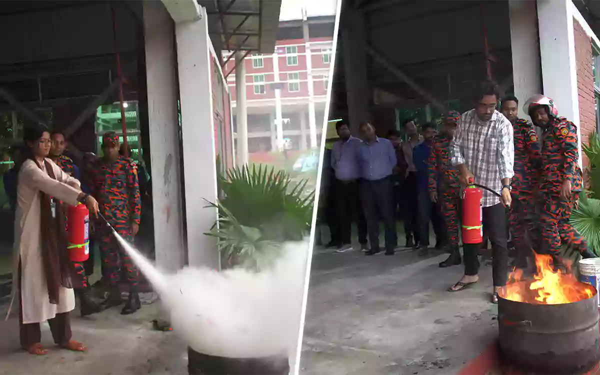 Rising Cumilla - Training on fire safety and disaster management initiated by BAIUST