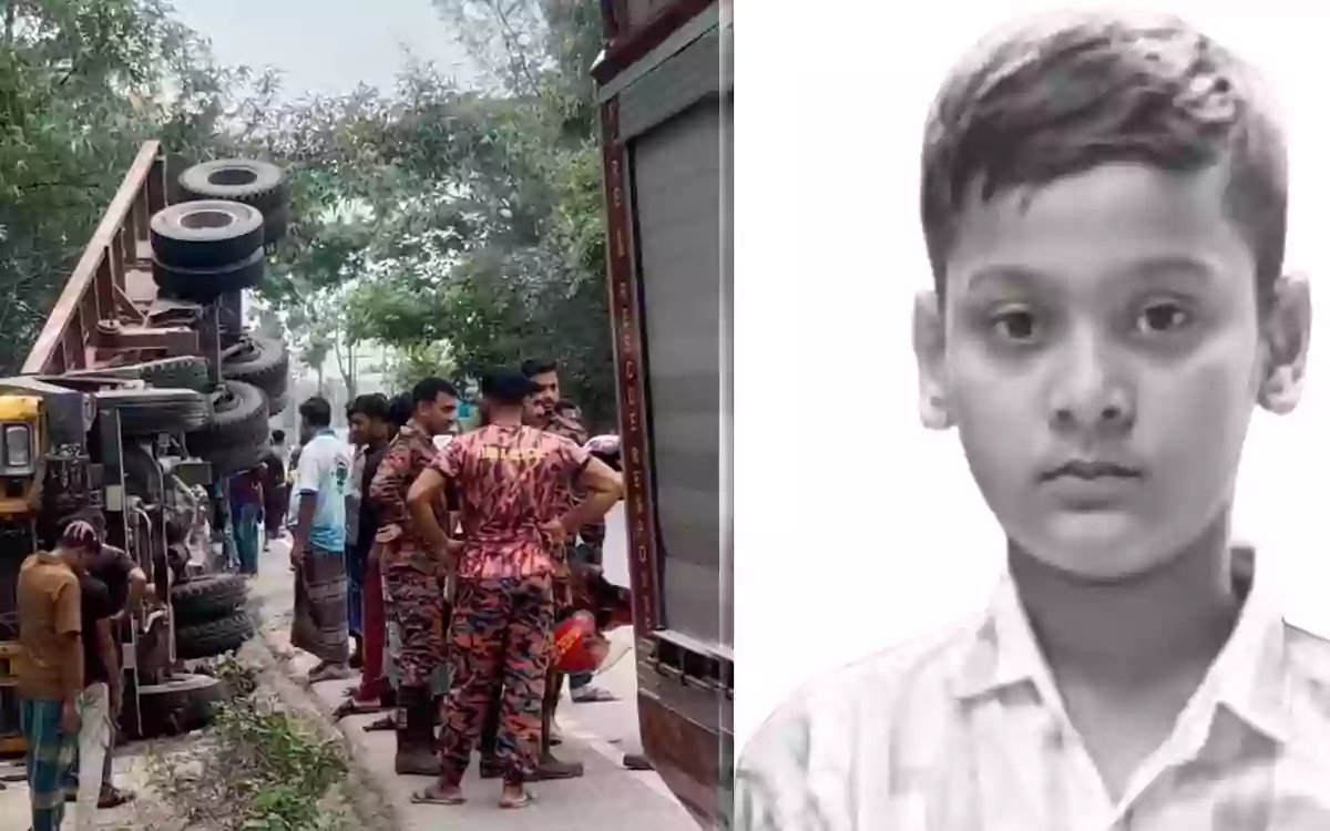 RisingCumilla - Jihan dies after lorry overturns on highway on way to school in Comilla