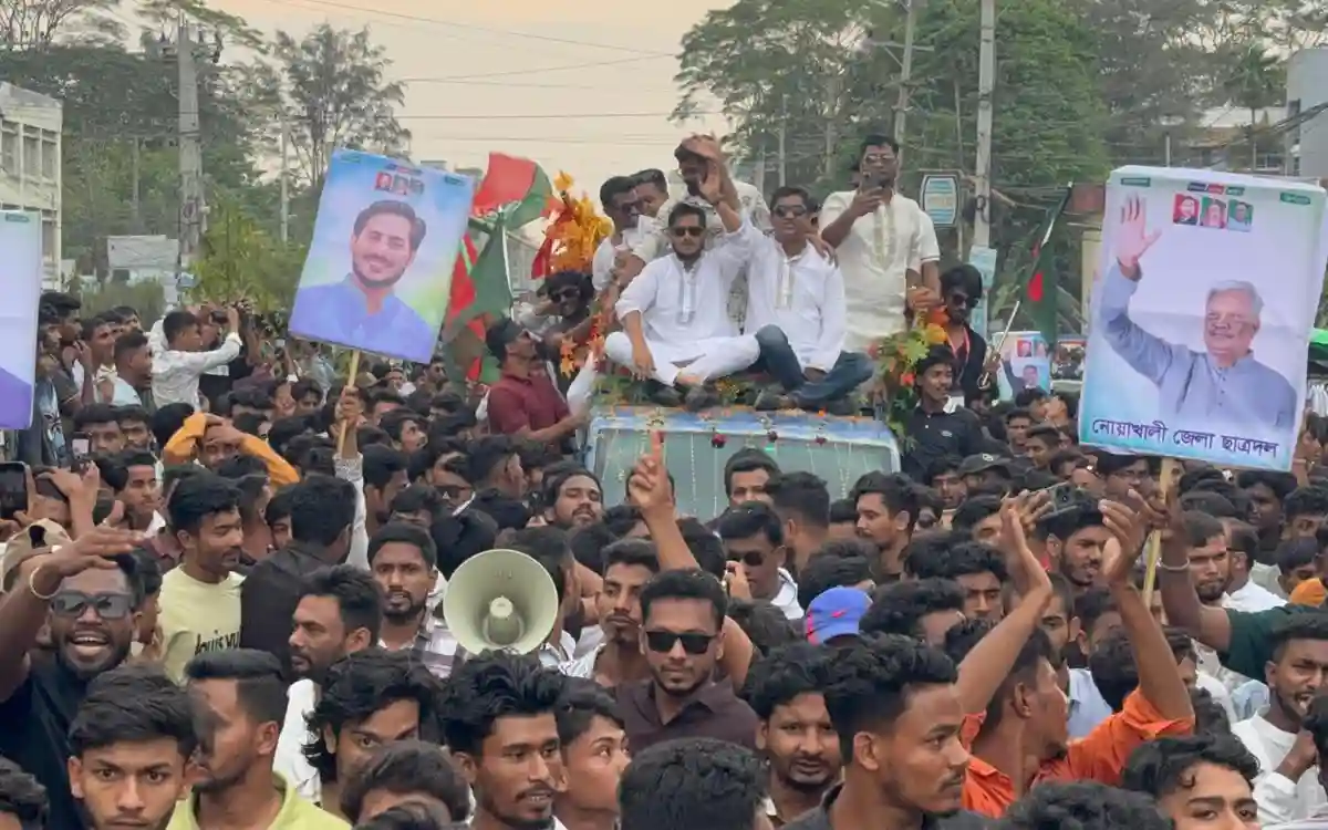 নোয়াখালীতে ছাত্রদলের বিশাল শোভাযাত্রা, নেতৃত্বে নতুন উদ্দীপনা