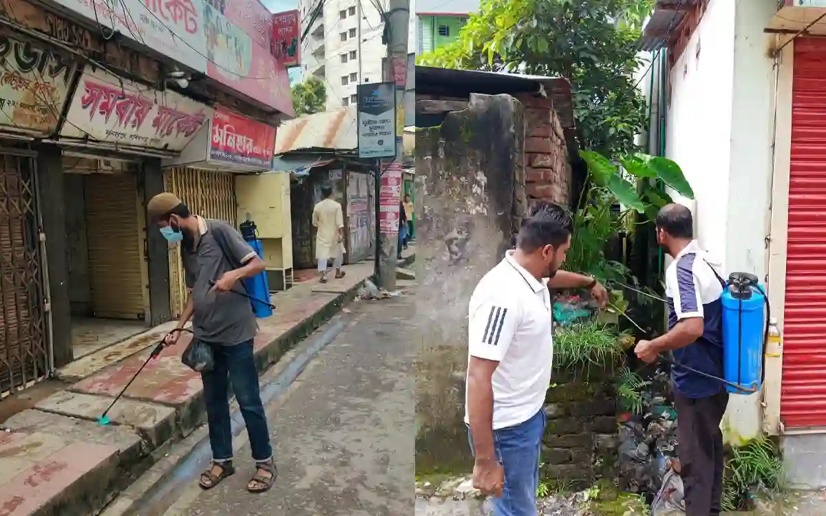 এডিস মশা নিয়ন্ত্রণে কুসিকের বিশেষ অভিযান, একাধিক ওয়ার্ডে লার্ভাসাইড প্রয়োগ