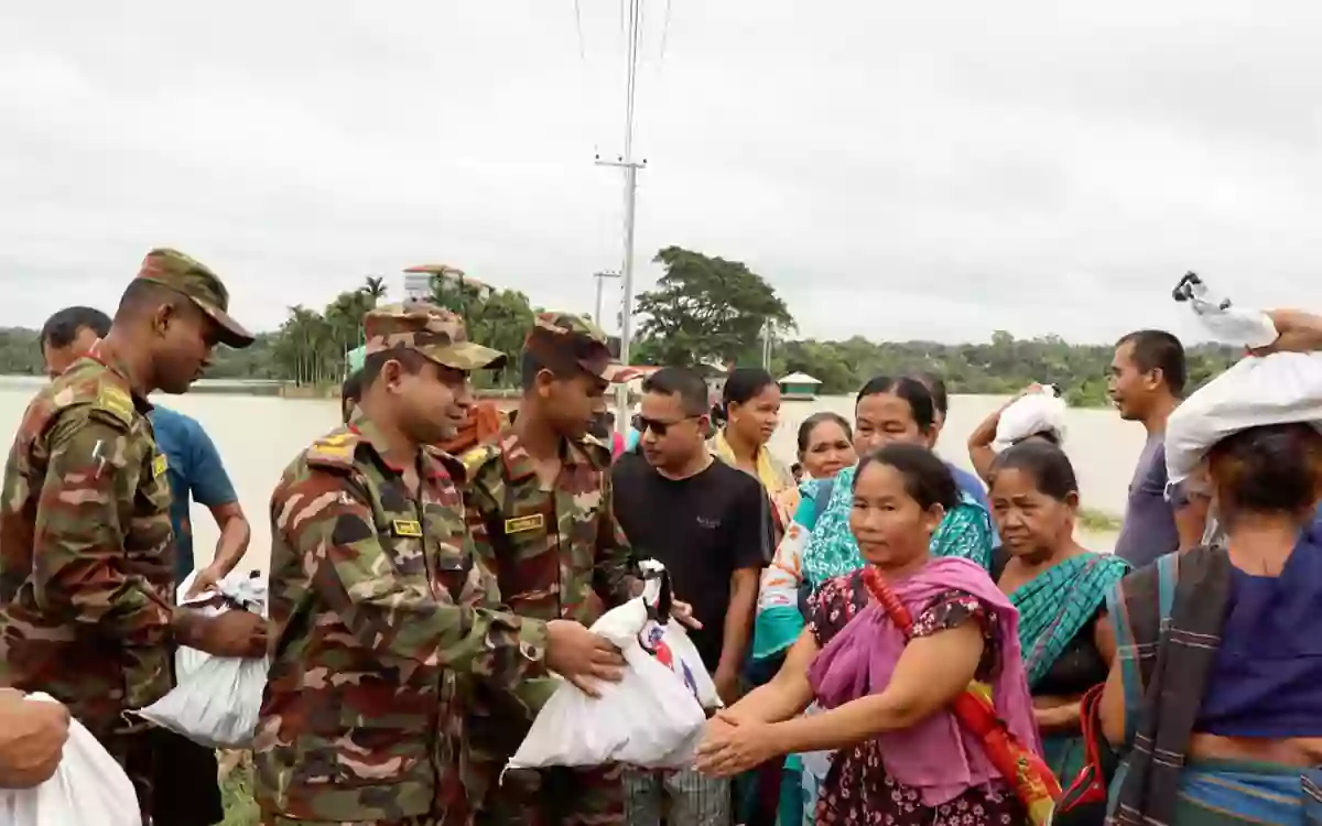 Rising Cumilla -Floods and landslides in the Chittagong Hill Tracts- Army continues rescue and relief operations.