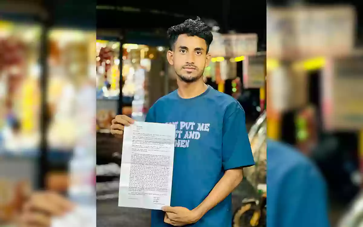 RisingCumilla - A young man from Noakhali went to the police station to lodge a complaint against the FIFA President and the referee.