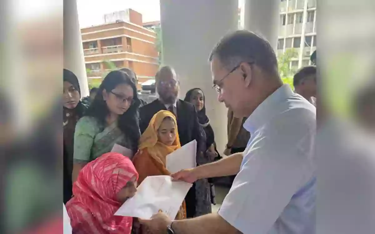 RisingCumilla - Prime Minister hands over appointment letters to three persons with disabilities.