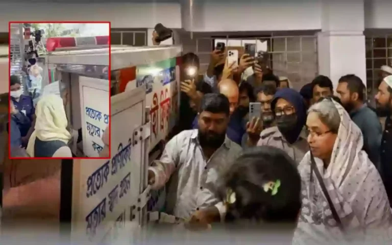 Rising Cumilla - Dipu Moni bade a final farewell to her husband after being released on parole.
