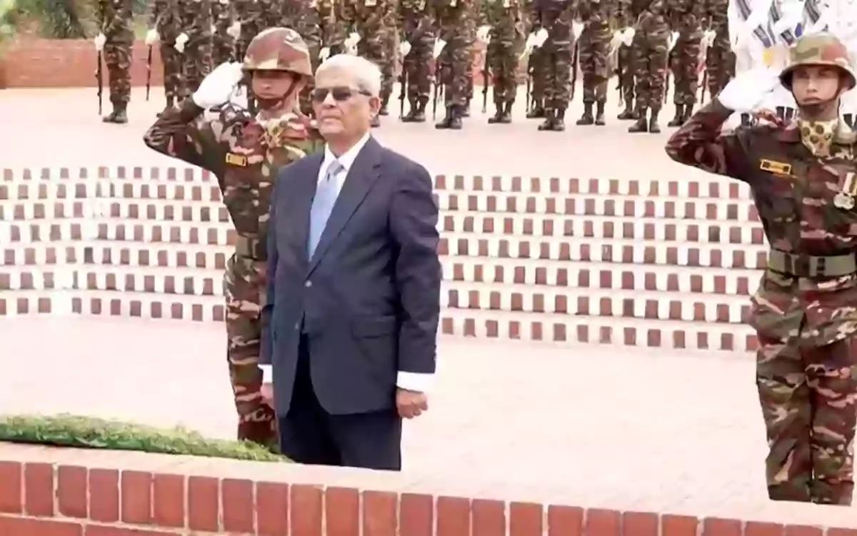 Rising Cumilla - New President Mirza Fakhrul pays tribute at the National Memorial.