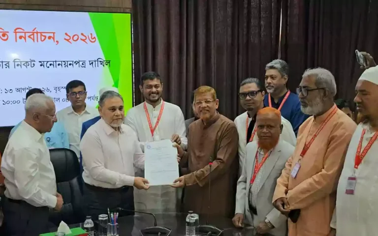 Rising Cumilla -Presidential nomination papers filed by Colonel Oli, candidate of the 11-party alliance.