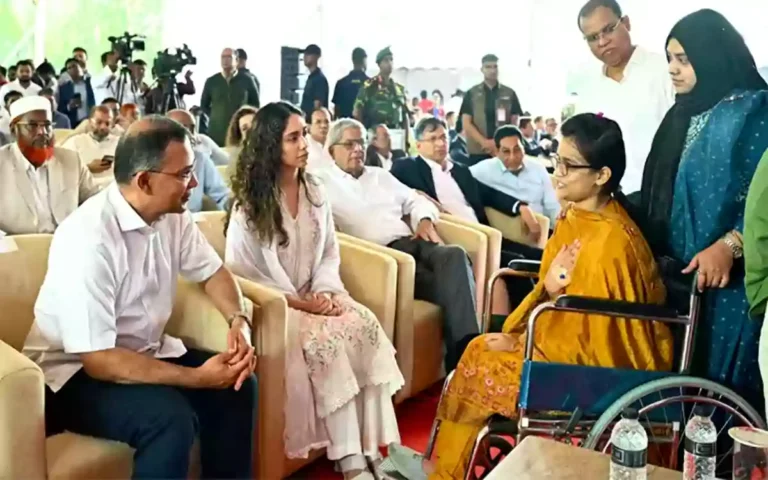 RisingCumilla - Prime Minister inquires about Mitu, a fighter injured in the July mass uprising.