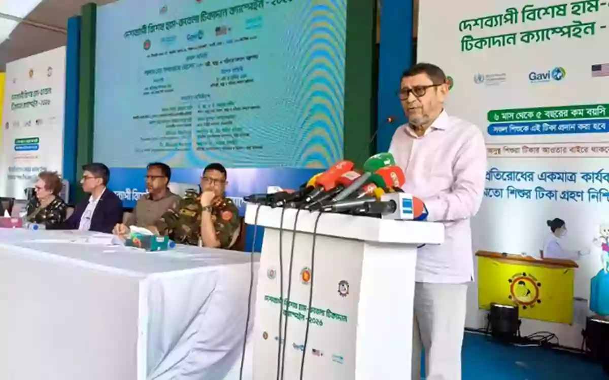 Rising Cumilla - 3.4 million children missed during the campaign will be brought under vaccination coverage-Health Minister