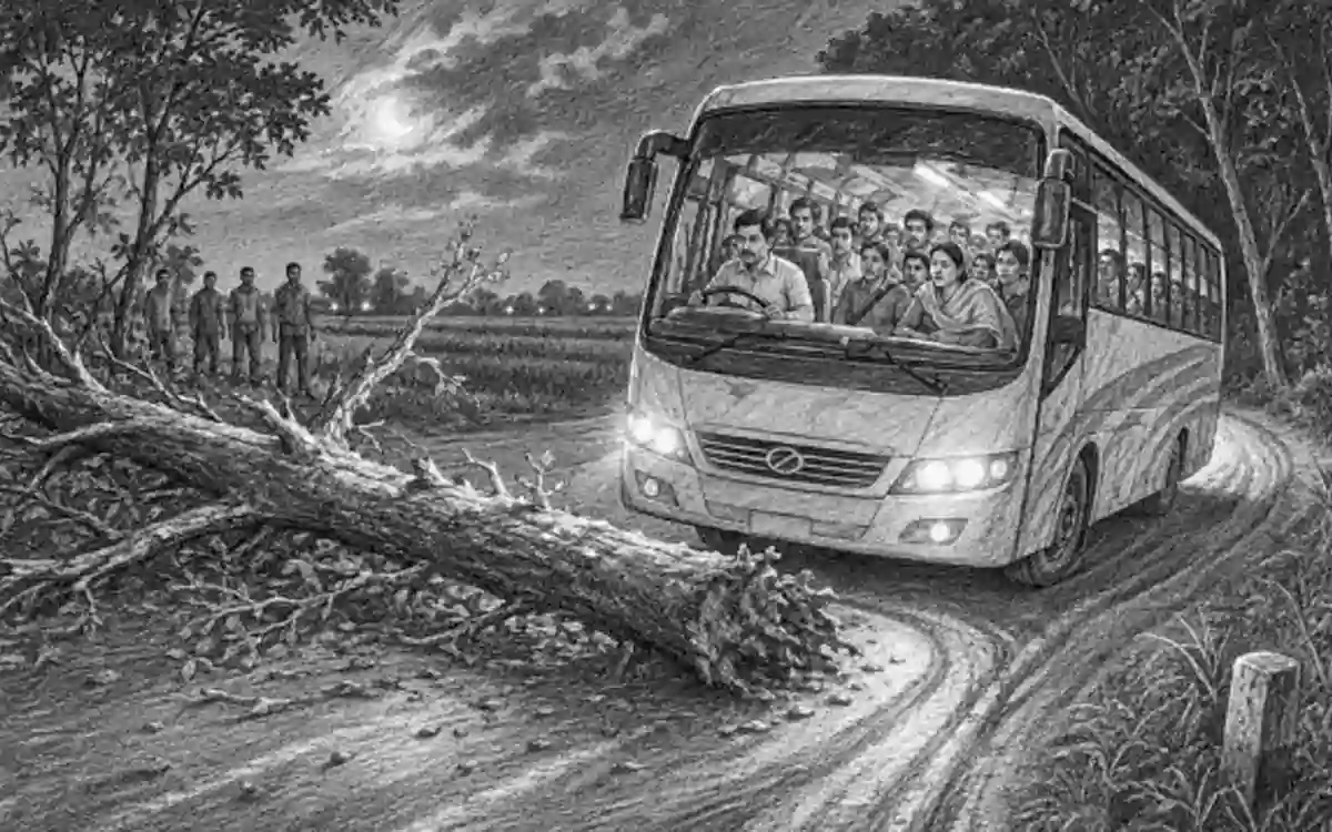 Rising Cumilla - Attempted robbery on the Comilla-Burichong-Brahmanpara road involving a fallen tree