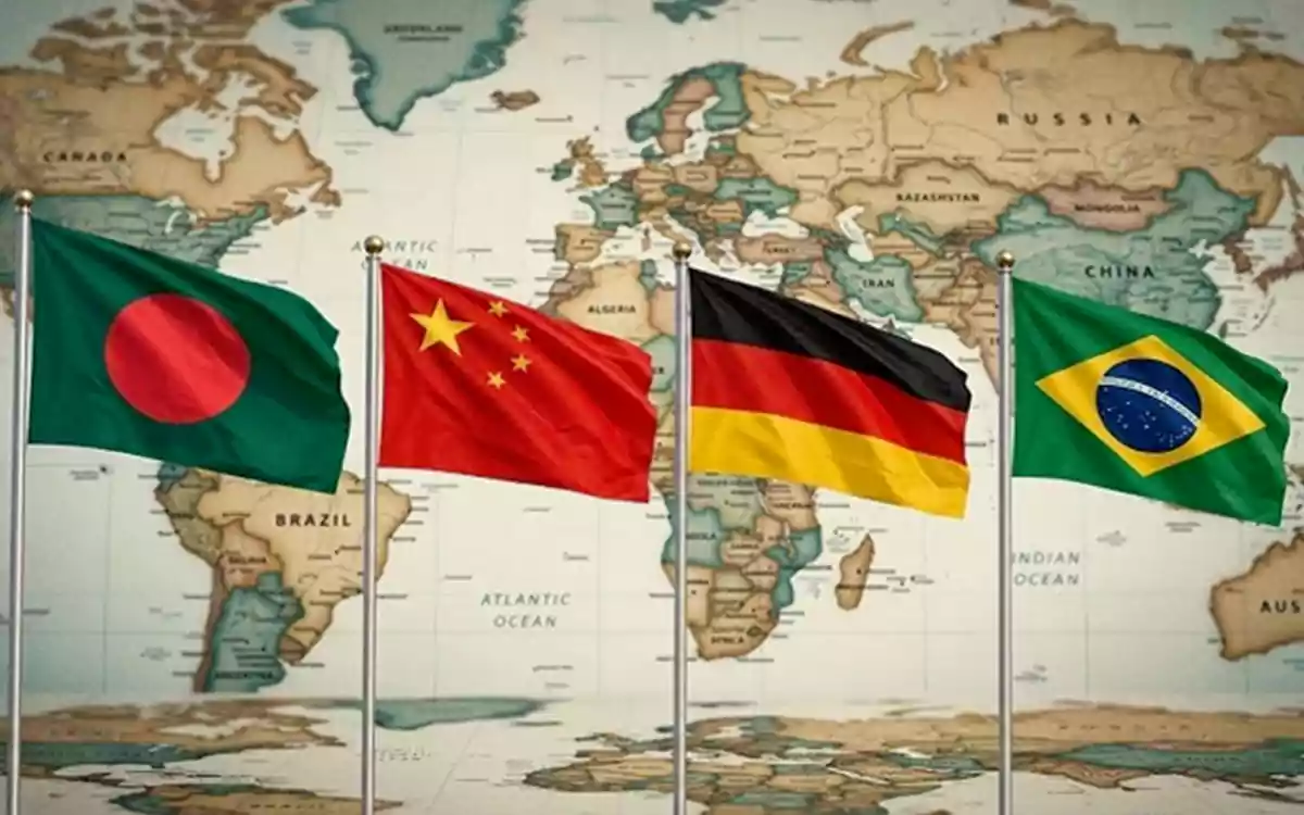 Rising Cumilla - China-Germany-Brazil flags