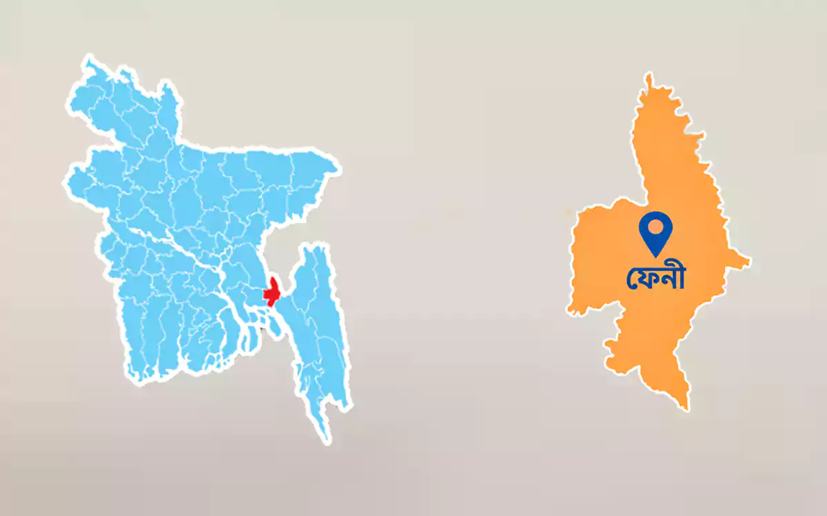 Rising Cumilla - Feni District Map Highlight