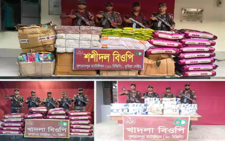 Rising Cumilla - Indian goods worth Tk 42 lakh seized at Brahmanbaria-Cumilla border.