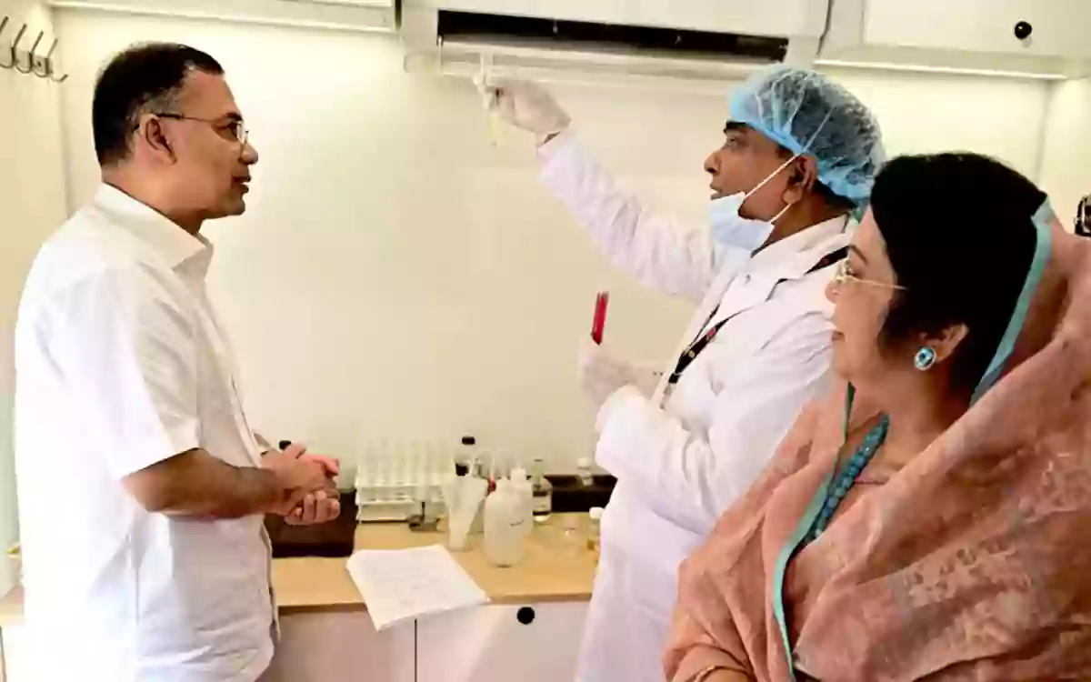 Rising Cumilla - Prime Minister inspects mobile safe food testing lab.