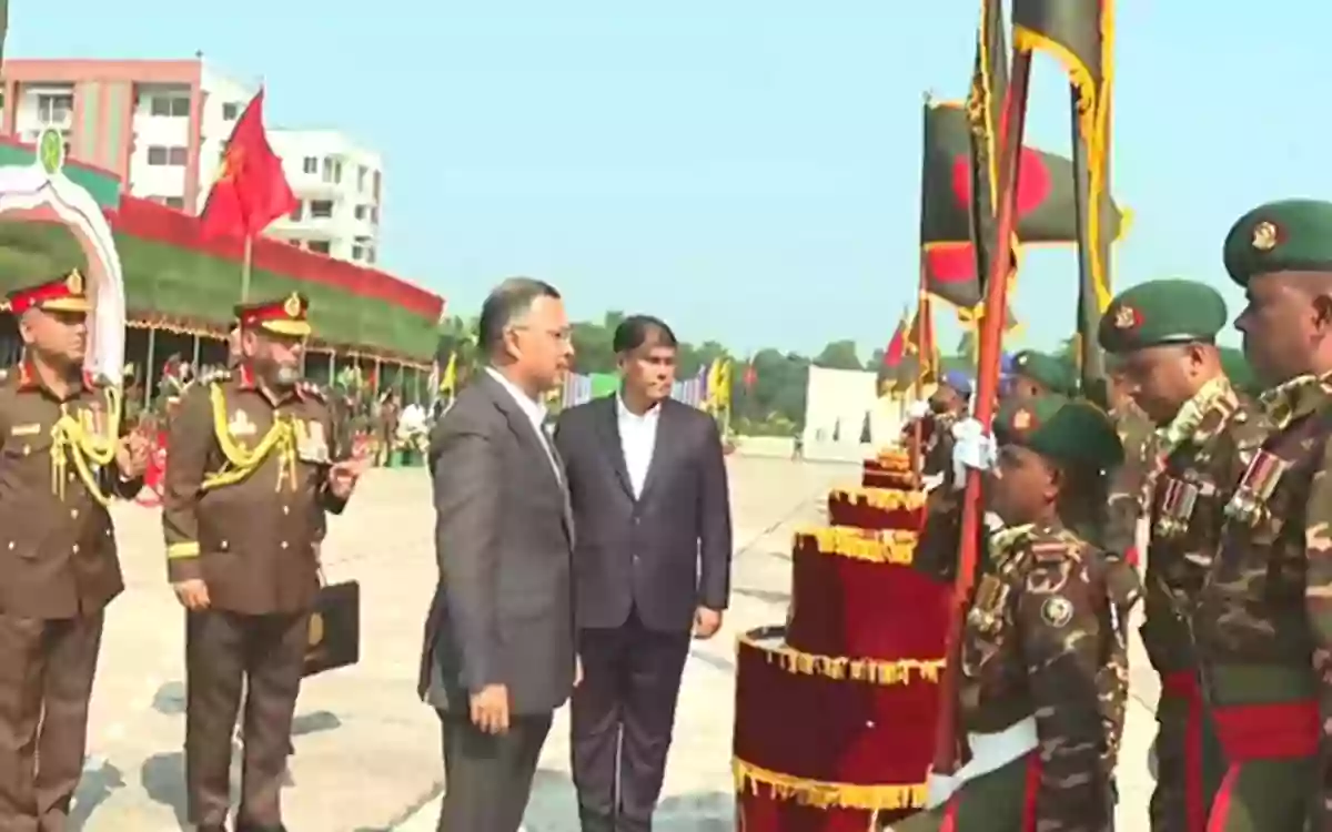 Rising Cumilla - Prime Minister presents national flag to 7 army units