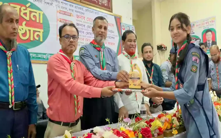 Rising Cumilla - Reception for accomplished Scout students and a retired teacher in Debidwar, Cumilla