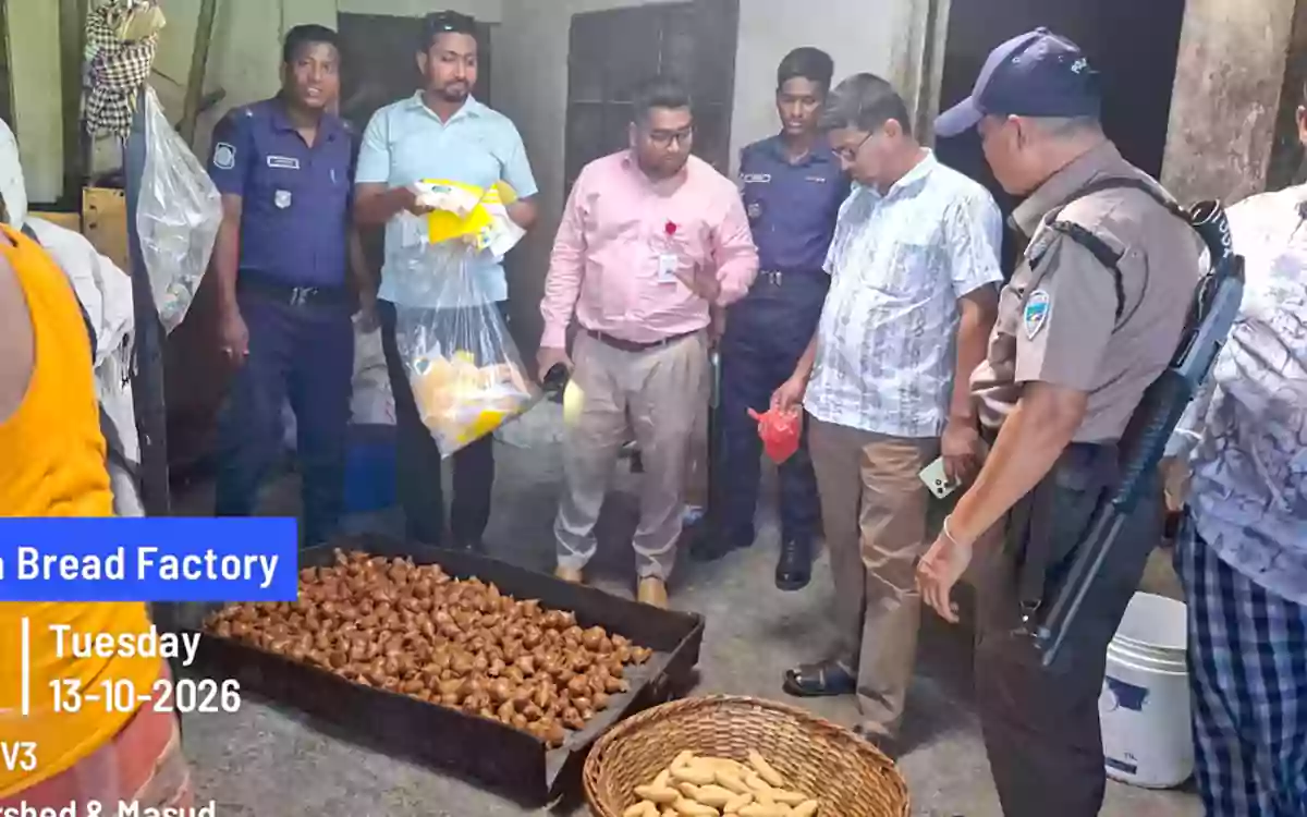 Rising Cumilla - Textile dye found in bakery cakes and bread in Cumilla, fine imposed during Consumer Rights Directorate raid.