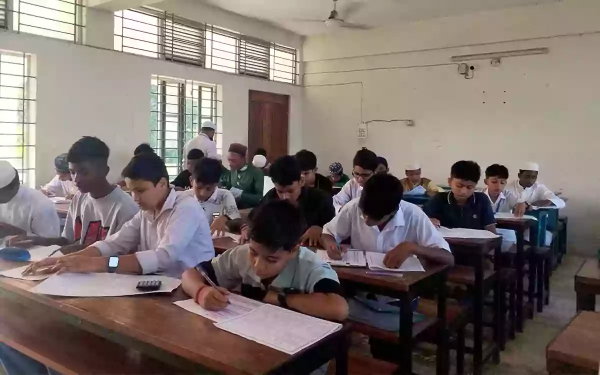 RisingCumilla -Students from various educational institutions participated in the Kishorkantho merit scholarship examination in Lakhai, Habiganj.